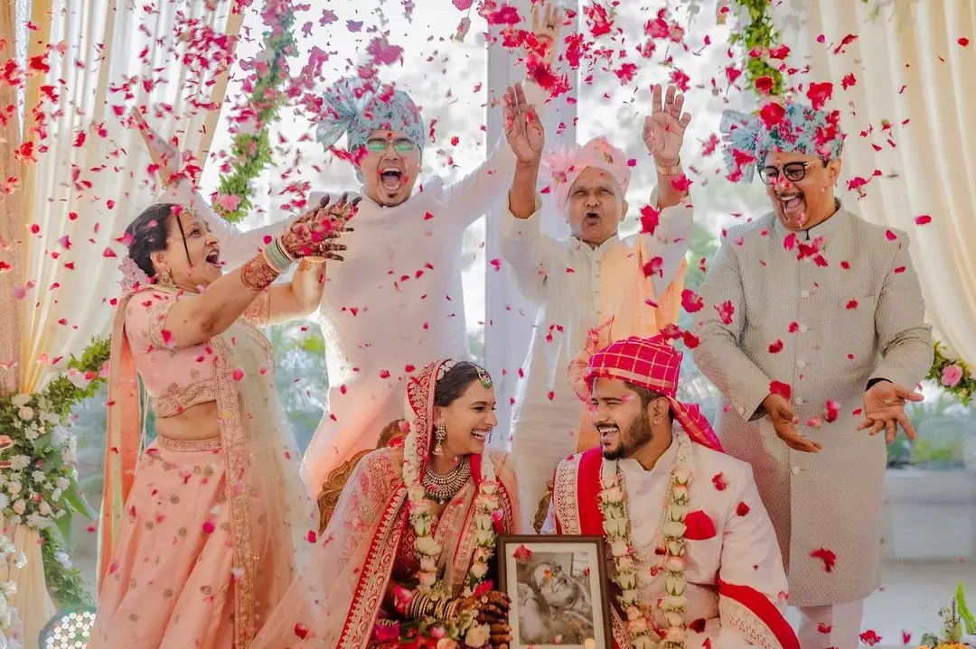 Couple on wooden floor